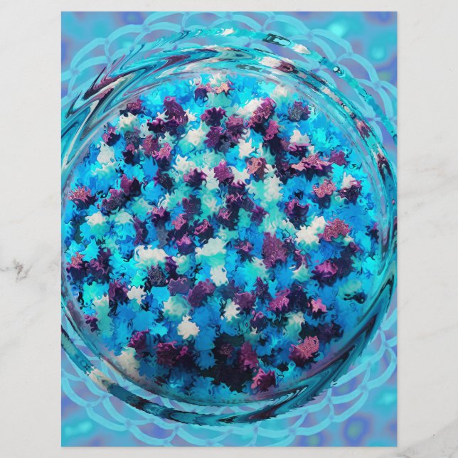 Flyer Blue Potpourri Bulk Scrapbook Paper Pages (Frente)