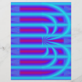 Flyer Blue Retro Cathedral Bulk Scrapbook Paper Pages