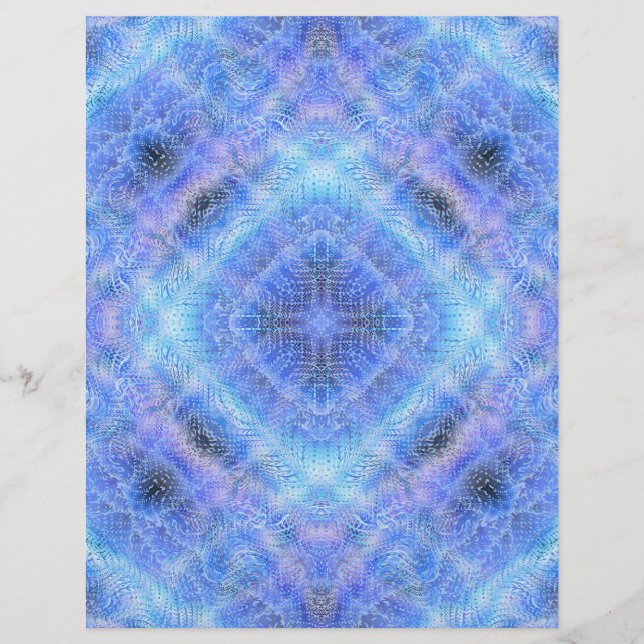 Flyer Blue Serene Gardens Bulk Scrapbook Paper Pages (Frente)