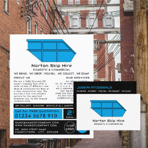 Flyer Blue Skip, Skip/Dumpster - Publicidade da empresa