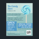 Flyer Blue Swirl Lollipop, materiais de confeitaria Adve<br><div class="desc">Blue Swirl Lollipop,  Material De Confeitaria Fornece Folhetos De Publicidade Pela Loja De Cartão de visita.</div>