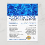 Flyer Blue Water, Swimming Pool Cleaning Advertising<br><div class="desc">Blue Water,  Swimming Pool Cleaning Service Advertising Flyer by The Business Card Store.</div>