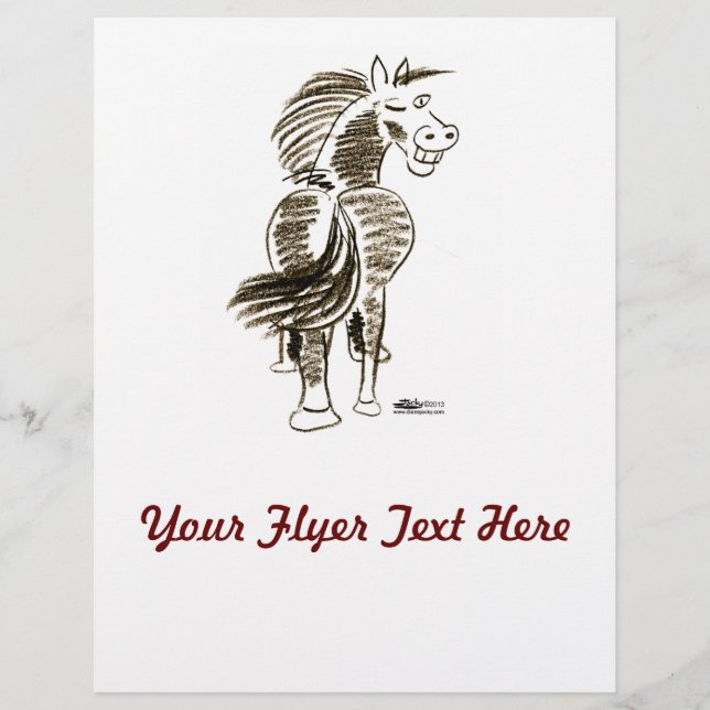 Flyer Boa Sorte Para O Cavalo Vencendo! (Frente)