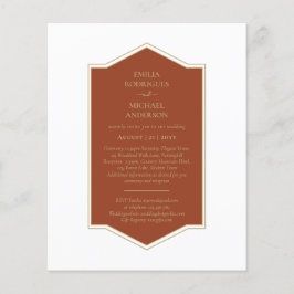 Flyer Boda de Orçamento Bilíngue Espanhol Casamento