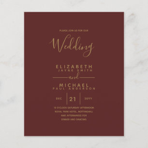 Flyer Boda Espanhola Bilíngue Casamento Inglês do ORÇ