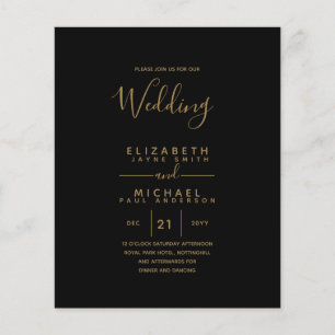 Flyer Boda Espanhola Bilíngue Casamento Inglês do ORÇAME