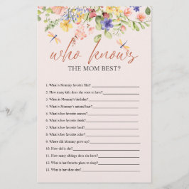 Flyer Boho Flowers e Dragonfly CHÁ DE FRALDAS QUE SABE