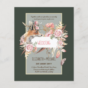 Flyer BoHO Fox Wedments Invices Borgonha Pia Rosa