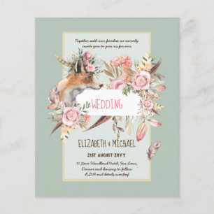 Flyer BoHO Fox Wedments Invices Borgonha Pia Rosa