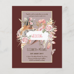 Flyer BoHO Fox Wedments Invices Borgonha Pia Rosa