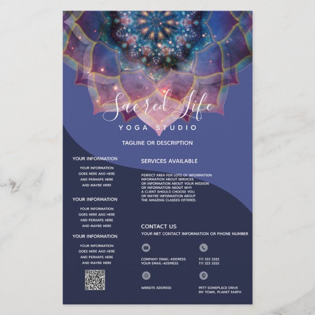 Flyer Boho Nebula Bloom | Design Mandala (Frente)