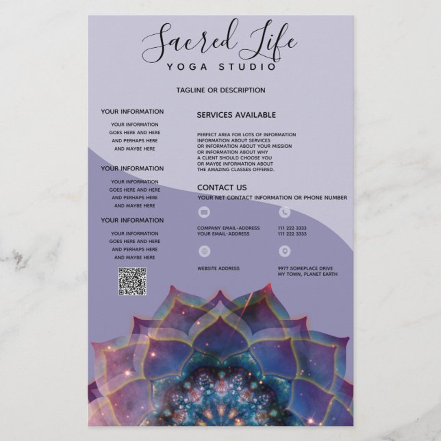 Flyer Boho Nebula Bloom | Design Mandala (Frente)
