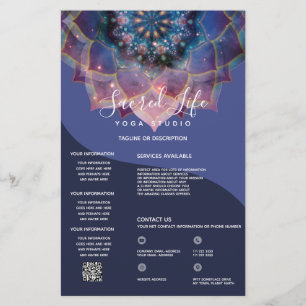 Flyer Boho Nebula Mandala, Mística