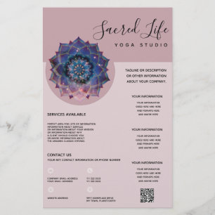 Flyer Boho Nebula Mandala, Mística
