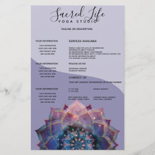 Flyer Boho Nebula Mandala, Mística