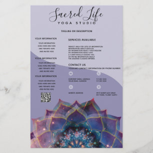 Flyer Boho Nebula Mandala, Mística