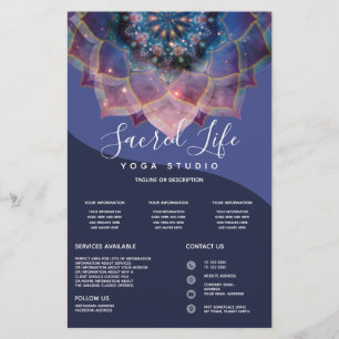 Flyer Boho Nebula Mandala, Mística