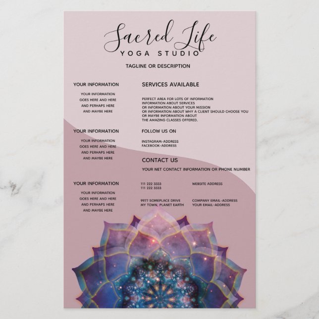 Flyer Boho Nebula Mandala, Mystical (Frente)