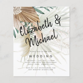 Flyer BoHO Pampas Grass Beige Green Terracotta Casamento