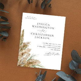 Flyer Boho Pampas Grass Casamento de Beachy Boho
