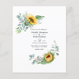 Flyer Boho Sunflower Eucalyptus Invitation