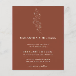 Flyer Boho Terracota Indie Rústico Botânico orçamento