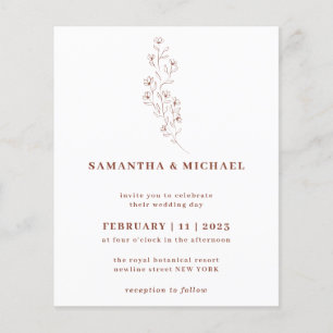 Flyer Boho Terracotta Indie Rustic - Pequeno orçamento b