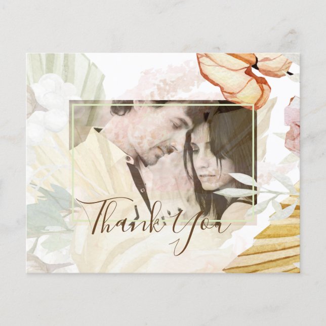 Flyer BoHO Tropical Pampas Grass Casamento (Frente)