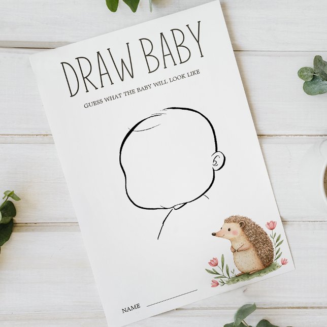 Flyer Boho Woodland Animal Chá de fraldas Desenhar Jogo (Criador carregado)