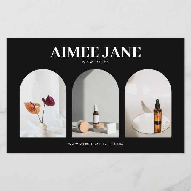 Flyer Bold Minimalist Boutique, Salon Photo Trio Black (Frente)
