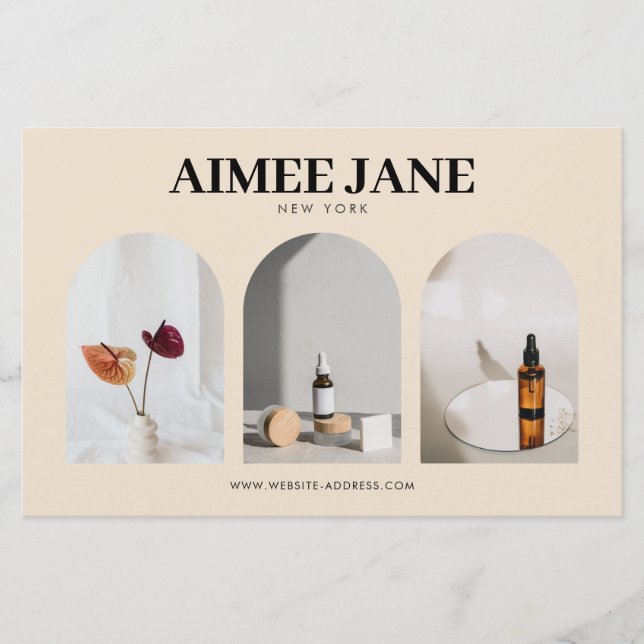 Flyer Bold Minimalist Boutique, Salon Photo Trio Ivory (Frente)