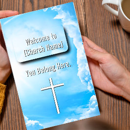 Flyer Boletim da Igreja das Nuvens Azuis Celestiais
