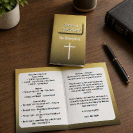 Flyer Boletim de Igreja Contemporâneo Dourado Moderno
