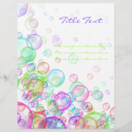 Flyer Bolhas de sabão