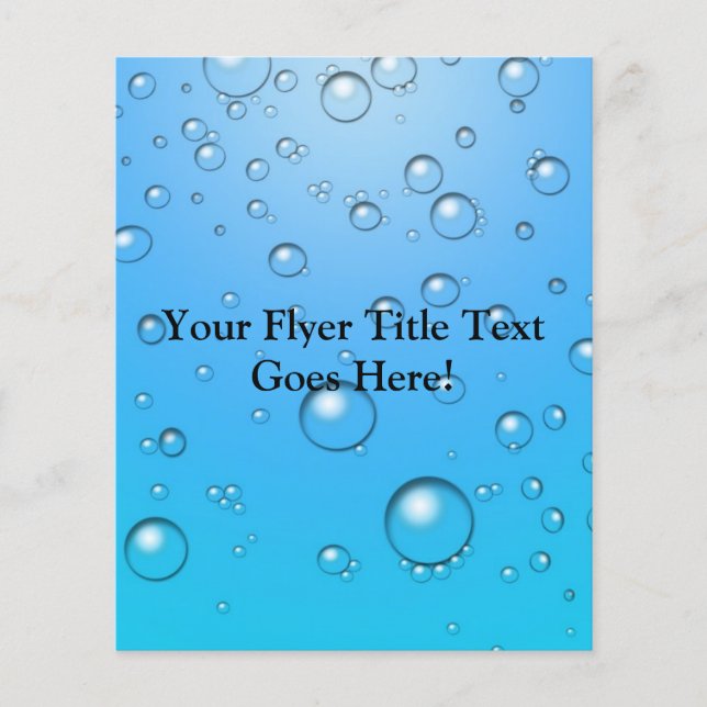 Flyer Bolhas Limpas, Água Azul (Frente)