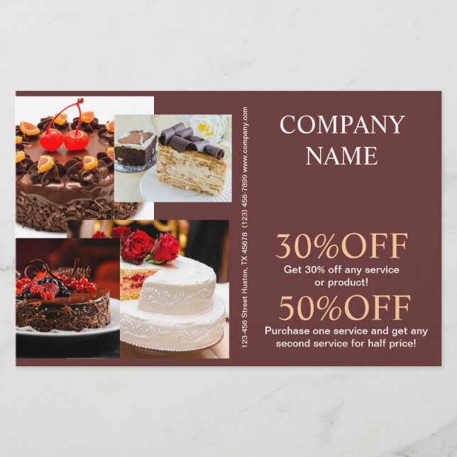 Flyer bolo de casamento confeiteiro padaria (Frente)