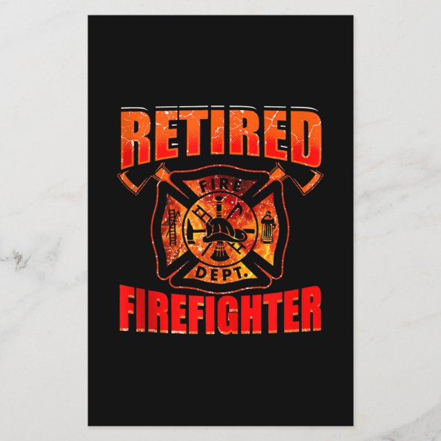 Flyer Bombeiro Americano Flag Red Line EUA Bombeiro (Frente)