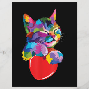 Flyer Bonito presente para gatinhos amantes Coloridos Ga