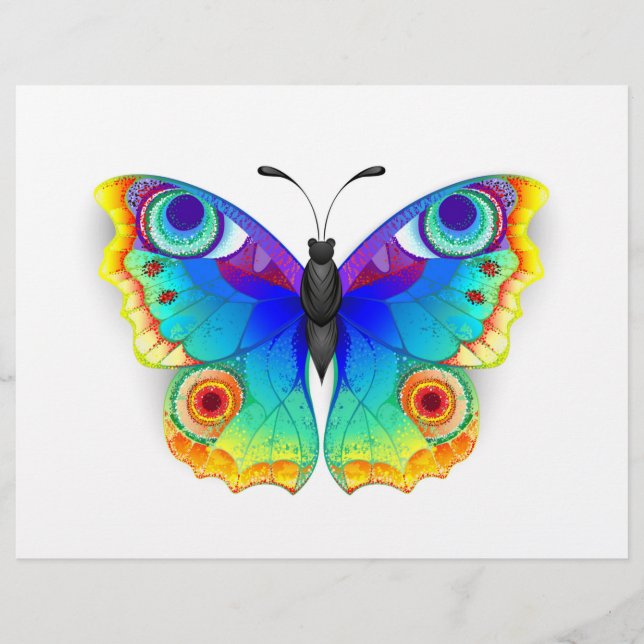 Flyer Borboleta Pavão Olho de Arco-Íris (Frente)