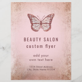 Flyer borboleta rosa