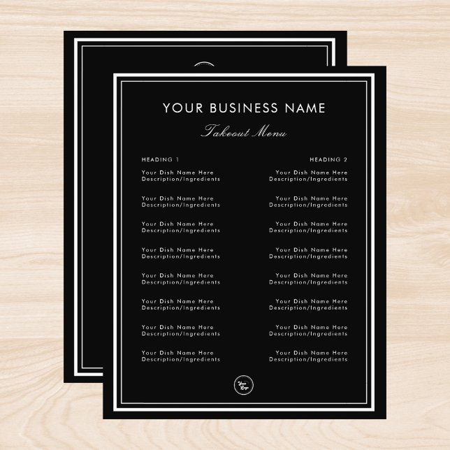 Flyer Borda Simples de Quadro Preto Restaurante Café par (Criador carregado)