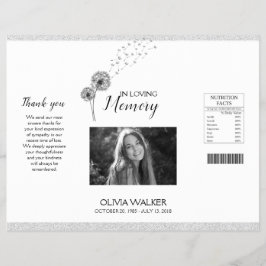 Flyer Botânicos Funerais Chip Bag, Obituário Chip Bag