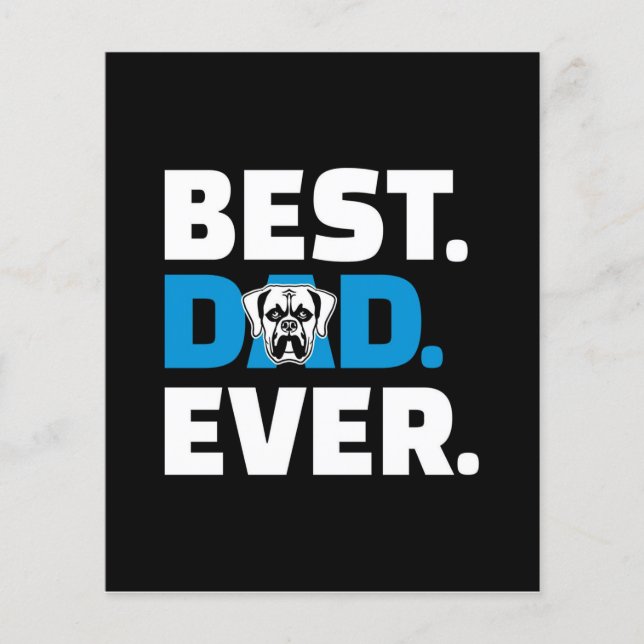 Flyer Boxer Dog canvas |Simples ideia de presente (Frente)