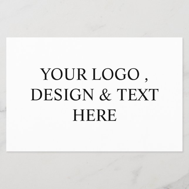 Flyer Branco Personalizado – Seu Logotipo e Texto Aqui  (Frente)