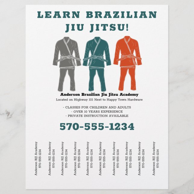 Flyer Brasil Jiu Jitsu BJJ Lições Rasgam Fitas (Frente)