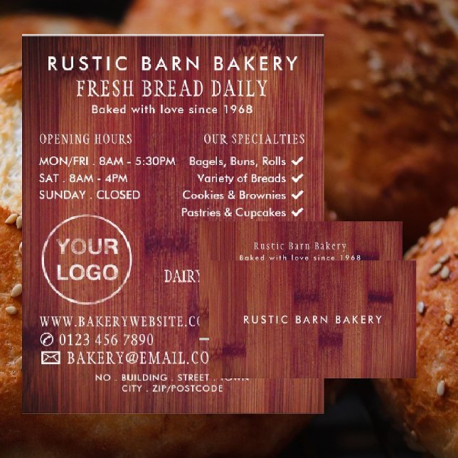 Flyer Bread Board, Bakers, Bakery Store Advertising (Criador carregado)
