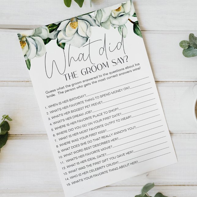 Flyer Brida Floral da Magnólia Branca, o noivo diria (Criador carregado)