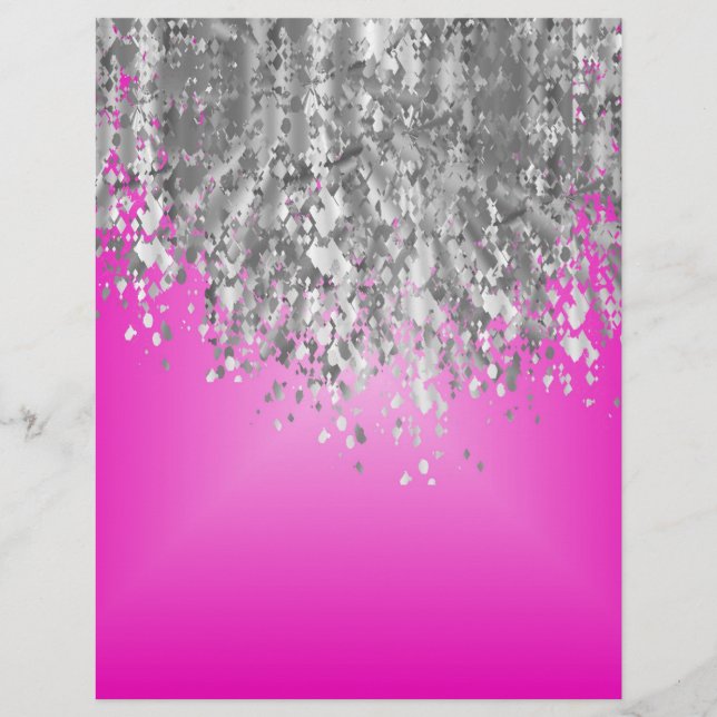 Flyer Brilhante rosa quente e falso (Frente)