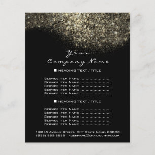 Flyer Brilho Dourado  Confetti Preto Conceitual Minimali