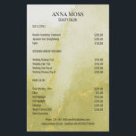 Flyer Brilho Dourado de Cor de Água Moderna<br><div class="desc">Moderno,  Aquarela,  Dourada Folheto de Lobras. de ambos os lados. Projetados para designers,  estilistas,  salões,  cabelos e maquiadores,  unhas e artistas Lash,  centro de bem-estar e muito mais.</div>